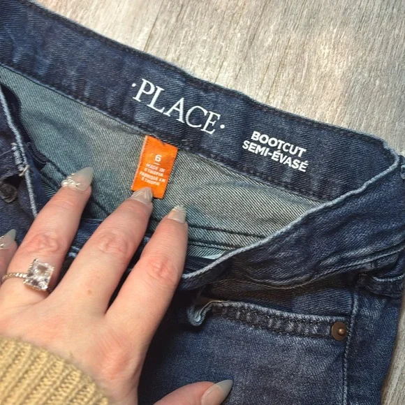Children’s Place Dark Blue Bootcut Jeans - Picture 4 of 6